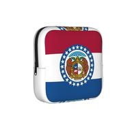 JZQZH Missouri State Flag Sanitary Pad Storage Bag Compact for Daily Travel and Office Use with Zipper Carry With You