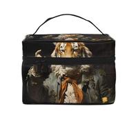 JZQZH Mr. Dancing Tiger Portable Cosmetic Bag Personalized Storage Organizer for Travel Camping Hotels and Long Distance Trips