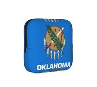 JZQZH Oklahoma State Flag Sanitary Pad Storage Bag Compact for Daily Travel and Office Use with Zipper Carry With You