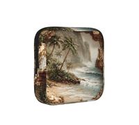 JZQZH Paradise in a Crack Sanitary Pad Storage Bag Compact for Daily Travel and Office Use with Zipper Carry With You