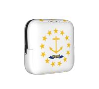 JZQZH Rhode Island State Flag Sanitary Pad Storage Bag Compact for Daily Travel and Office Use with Zipper Carry With You