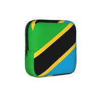 JZQZH Tanzania Flag Sanitary Pad Storage Bag Compact for Daily Travel and Office Use with Zipper Carry With You