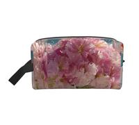 JZQZH Travel Toiletry Bag Large Capacity Storage for Small Items Portable Durable with Full Beneath the Cherry Blossoms Print Design
