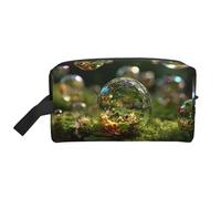 JZQZH Travel Toiletry Bag Large Capacity Storage for Small Items Portable Durable with Full Bubbles In The Forest Print Design