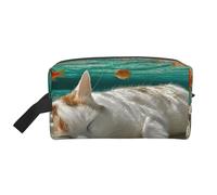 JZQZH Travel Toiletry Bag Large Capacity Storage for Small Items Portable Durable with Full Cat Sleeping Underwater Print Design