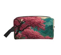 JZQZH Travel Toiletry Bag Large Capacity Storage for Small Items Portable Durable with Full Cherry Blossom Dreams Print Design