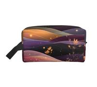 JZQZH Travel Toiletry Bag Large Capacity Storage for Small Items Portable Durable with Full Dancing Water Stars Print Design