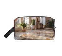 JZQZH Travel Toiletry Bag Large Capacity Storage for Small Items Portable Durable with Full Empty Room Print Design