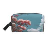 JZQZH Travel Toiletry Bag Large Capacity Storage for Small Items Portable Durable with Full Flowers On The Balcony Print Design