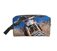 JZQZH Travel Toiletry Bag Large Capacity Storage for Small Items Portable Durable with Full Full Throttle Print Design