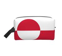 JZQZH Travel Toiletry Bag Large Capacity Storage for Small Items Portable Durable with Full Greenland flag Print Design