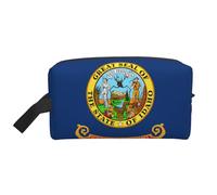 JZQZH Travel Toiletry Bag Large Capacity Storage for Small Items Portable Durable with Full Idaho state flag Print Design