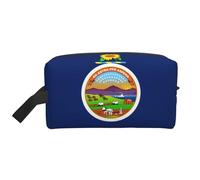 JZQZH Travel Toiletry Bag Large Capacity Storage for Small Items Portable Durable with Full Kansas State Flag Print Design
