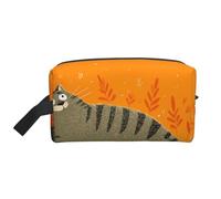 JZQZH Travel Toiletry Bag Large Capacity Storage for Small Items Portable Durable with Full Lying Cat Print Design