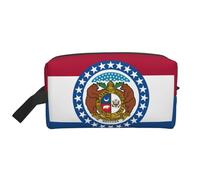 JZQZH Travel Toiletry Bag Large Capacity Storage for Small Items Portable Durable with Full Missouri State Flag Print Design