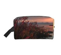 JZQZH Travel Toiletry Bag Large Capacity Storage for Small Items Portable Durable with Full Pleasant Riverside Print Design