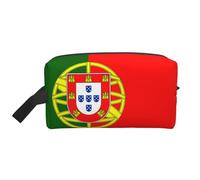 JZQZH Travel Toiletry Bag Large Capacity Storage for Small Items Portable Durable with Full Portuguese flag Print Design