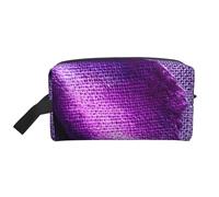 JZQZH Travel Toiletry Bag Large Capacity Storage for Small Items Portable Durable with Full Purple Petals Print Design