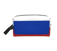 JZQZH Travel Toiletry Bag Large Capacity Storage for Small Items Portable Durable with Full Russian Flag Print Design