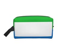 JZQZH Travel Toiletry Bag Large Capacity Storage for Small Items Portable Durable with Full Sierra Leone flag Print Design