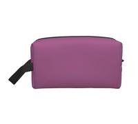 JZQZH Travel Toiletry Bag Large Capacity Storage for Small Items Portable Durable with Full Solid color grape red Print Design