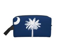 JZQZH Travel Toiletry Bag Large Capacity Storage for Small Items Portable Durable with Full South Carolina Flag Print Design