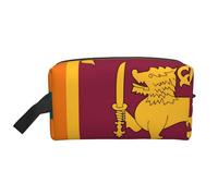 JZQZH Travel Toiletry Bag Large Capacity Storage for Small Items Portable Durable with Full Sri Lanka Flag Print Design