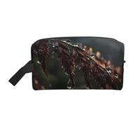 JZQZH Travel Toiletry Bag Large Capacity Storage for Small Items Portable Durable with Full Wheat After Rain Print Design