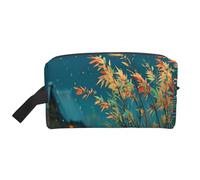 JZQZH Travel Toiletry Bag Large Capacity Storage for Small Items Portable Durable with Full Winter Cabin Print Design