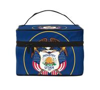 JZQZH Utah Flag Portable Cosmetic Bag Personalized Storage Organizer for Travel Camping Hotels and Long Distance Trips