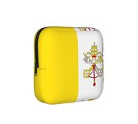 JZQZH Vatican flag Sanitary Pad Storage Bag Compact for Daily Travel and Office Use with Zipper Carry With You