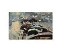 JZSDGB Classic Painting Canvas Wall Art-James Tissot Famous Wall Art Prints Reproduction on Canvas-Grief Poster-Artwork Pictures on Canvas for Home Decor 85x135cm(33x53in) Frameless