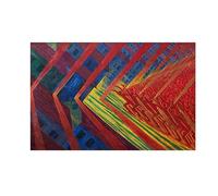 JZSDGB Luigi Russolo Famous oil paintings Canvas wall art print picture Reproduction on Canvas‘The revolt’Artwork Landscape Prints Poster for Bedroom Wall Decor 70x105cm(28x41in) Frameless