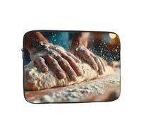 Jzslmj 17 Inch Shockproof Laptop Bag, Full Width Process Of Making Bread Print Handbag Suitable For Business And Daily Use