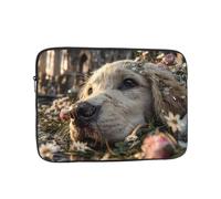 Jzslmj 17 Inch Shockproof Laptop Bag, Full Width Sad Puppy Print Handbag Suitable For Business And Daily Use