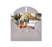 JZSLMJ Desktop Next To The Window Greeting Card for Gray Heart Shaped Envelope Holidays Birthdays Valentine's Day Weddings