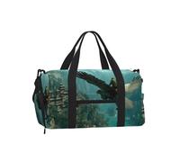 Jzslmj Handheld Crossbody Luggage Bag Exquisite Flying Giant Eagle Print Light Sturdy Water Repellent For Travel Carry