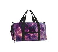 Jzslmj Handheld Crossbody Luggage Bag Exquisite Purple Clouds Print Light Sturdy Water Repellent For Travel Carry