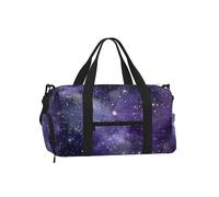 Jzslmj Handheld Crossbody Luggage Bag Exquisite Purple Space Print Light Sturdy Water Repellent For Travel Carry