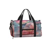 Jzslmj Handheld Crossbody Luggage Bag Exquisite Snail Under The Aurora Print Light Sturdy Water Repellent For Travel Carry