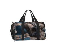 Jzslmj Handheld Crossbody Luggage Bag Exquisite Wasteland Skeleton Print Light Sturdy Water Repellent For Travel Carry