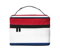 JZSLMJ Portable Cosmetic Bag Large Capacity Multiple Compartments All-Match Dutch flag Print Travel Partner