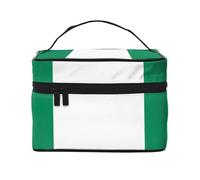 JZSLMJ Portable Cosmetic Bag Large Capacity Multiple Compartments All-Match Flag of Nigeria Print Travel Partner