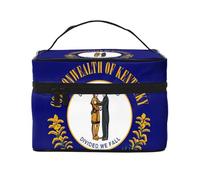 JZSLMJ Portable Cosmetic Bag Large Capacity Multiple Compartments All-Match Kentucky State Flag Print Travel Partner