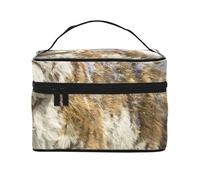 JZSLMJ Portable Cosmetic Bag Large Capacity Multiple Compartments All-Match Sad Tiger Print Travel Partner