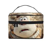 JZSLMJ Portable Cosmetic Bag Large Capacity Multiple Compartments All-Match Standing Tiger Print Travel Partner