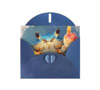 JZSLMJ Thumbs Up Crab Greeting Card for Blue Heart Shaped Envelope Holidays Birthdays Valentine's Day Weddings
