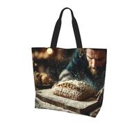 Jzslmj Women'S Large Capacity Shoulder Bag For Daily Use Light And Durable With Beautiful Serious Baker Print