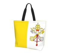 Jzslmj Women'S Large Capacity Shoulder Bag For Daily Use Light And Durable With Beautiful Vatican Flag Print
