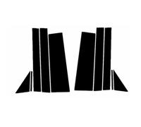 JZsmsai Window Pillar Post Trim for Dodge Grand Caravan 2008-2020, 1Set Glossy Black Pillar Post Door Window Column B C Trim Sticker Cover